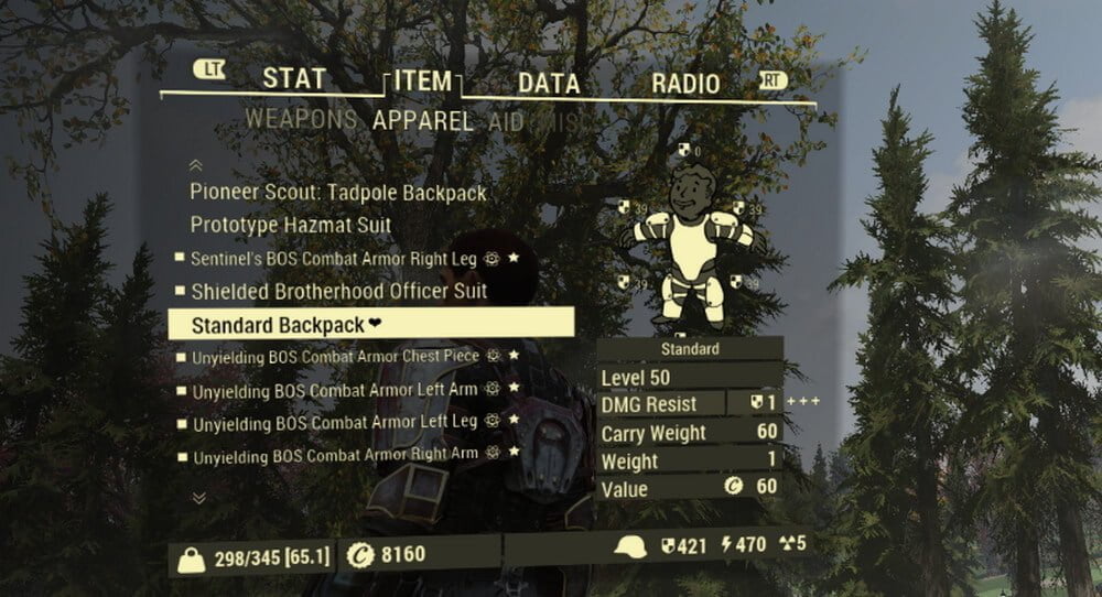 Fallout 76 Invisible Backpack Mod