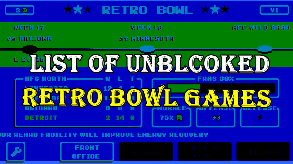 List Of Best Retro Bowl Unblocked Games (July 2023) Gameinstants