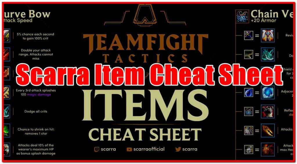 Scarra tft Item Cheat Sheet