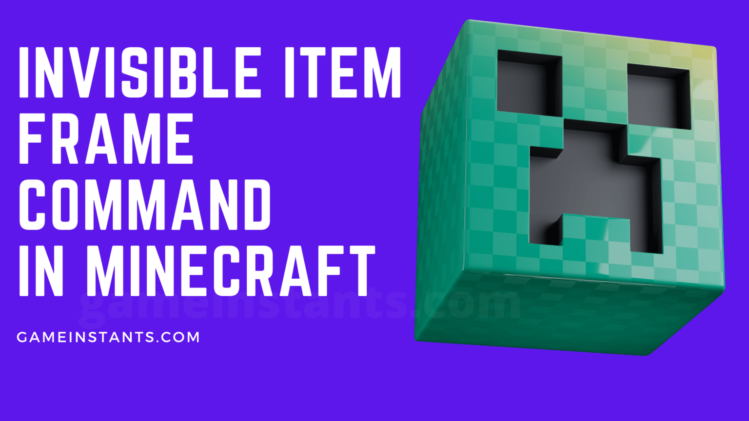 invisible item frame command pocket edition