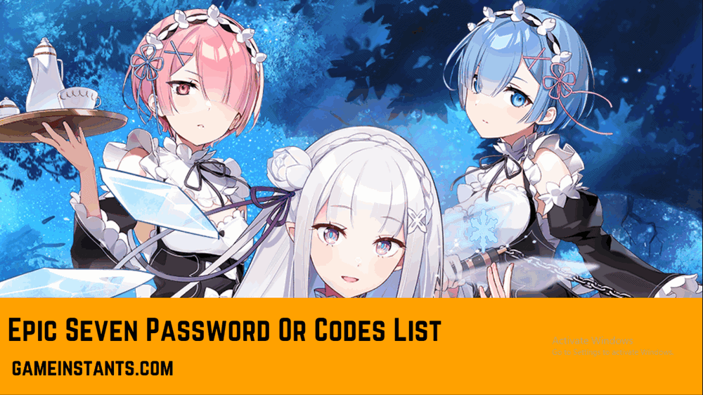 password code epic seven