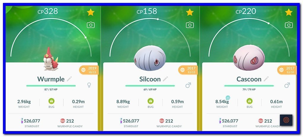 Wurmple to Silcoon to Cascoon