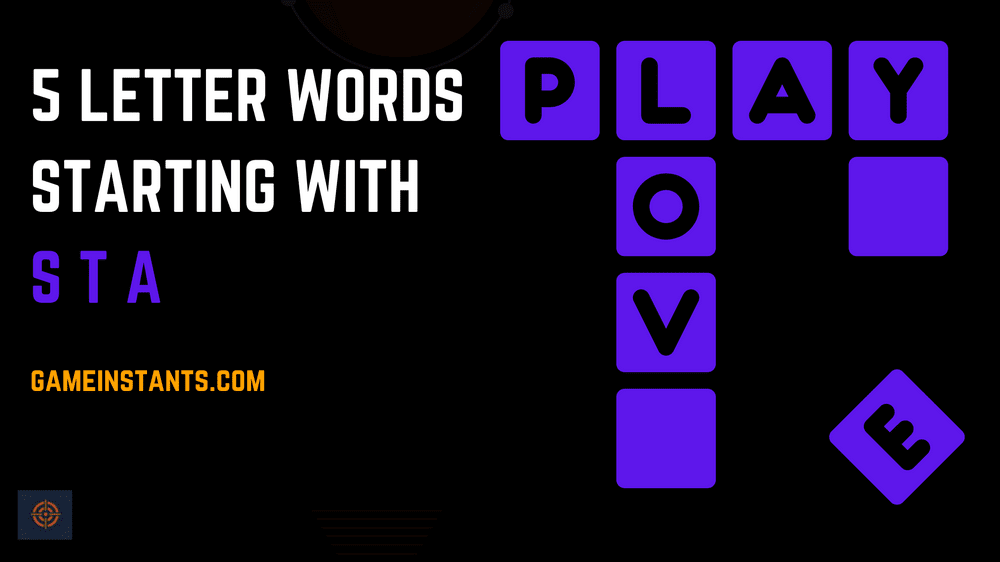 5 Letter Words Starting With S T A