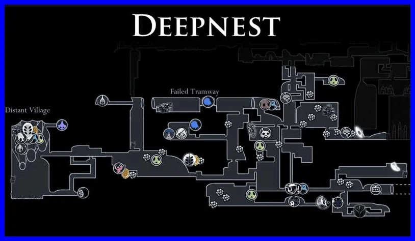 Deepnest Hollow Knight Map
