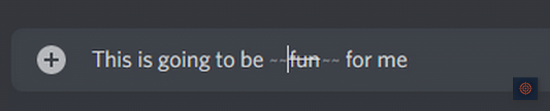 cross out text in discord