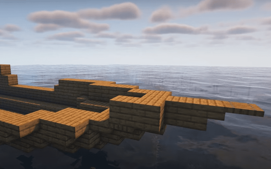 how to build front of ship in minecraft