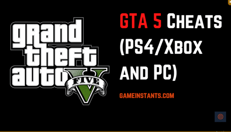 GTA 5 Cheats PS4 Xbox And PC 2024 Gameinstants   Gta 5 Cheats Weapons 770x440 