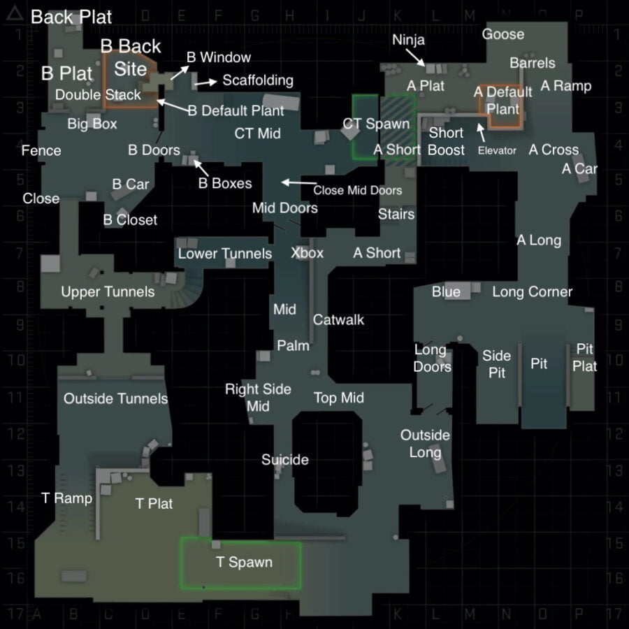 All Counter-Strike: Global Offensive Callouts In Dust 2 Map - Gameinstants