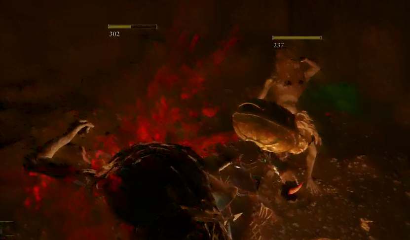 fight with demihuman boss in castal cave