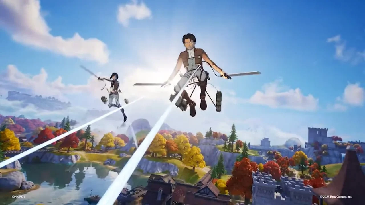 Mikasa and Levi's skins are coming to Fortnite