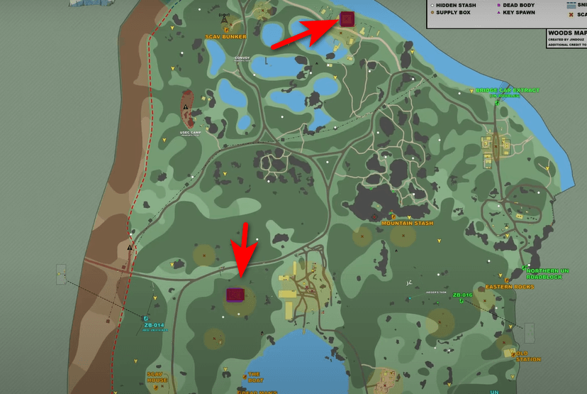 Woods Ritual Spot Clut Part 2 Map