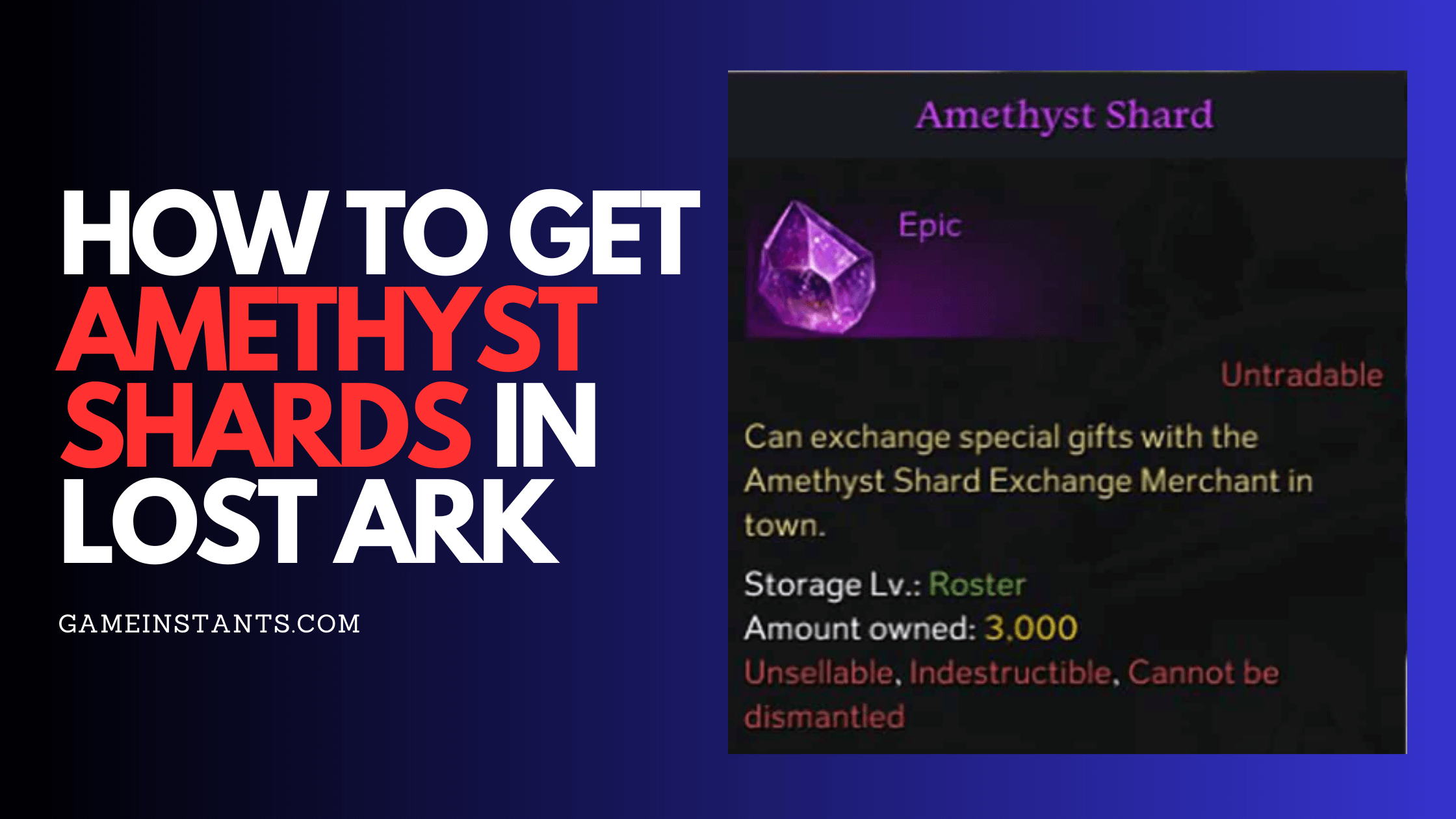 how to get amethyst shards lost ark