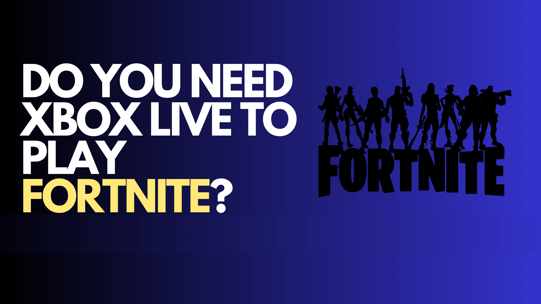Do You Need Xbox Live To Play Fortnite