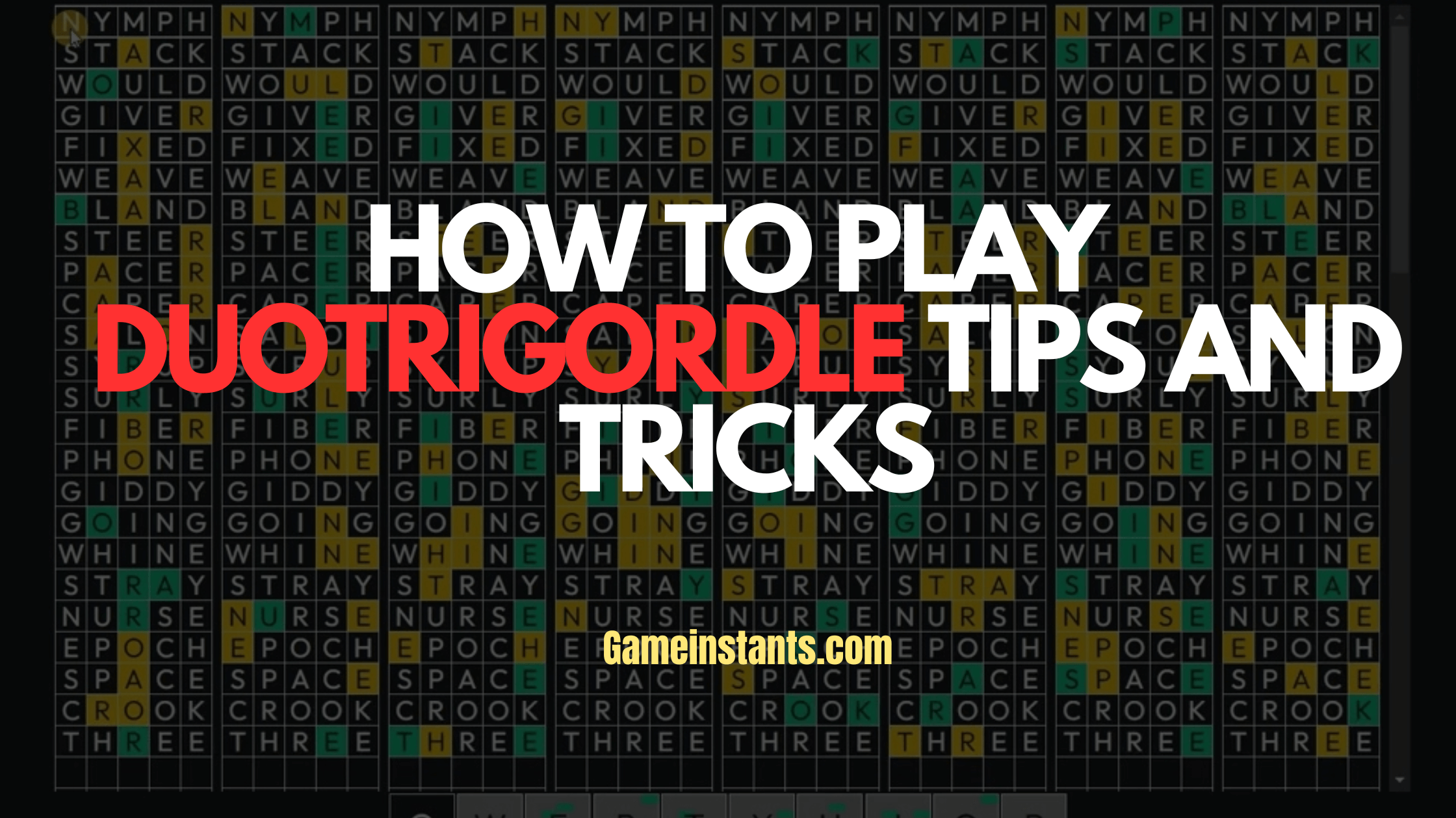 how to play duotrigordle