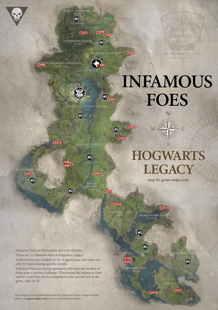 where to find infamous foes hogwarts legacy