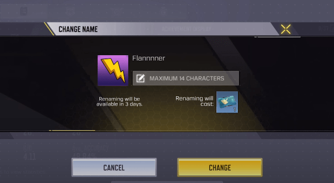 change name in COD Mobile