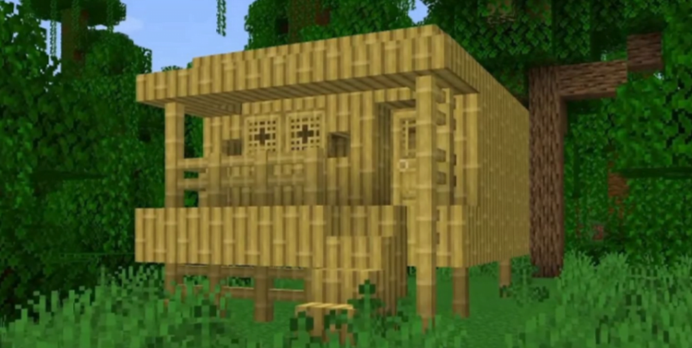 Bamboo Minecraft Wall Design