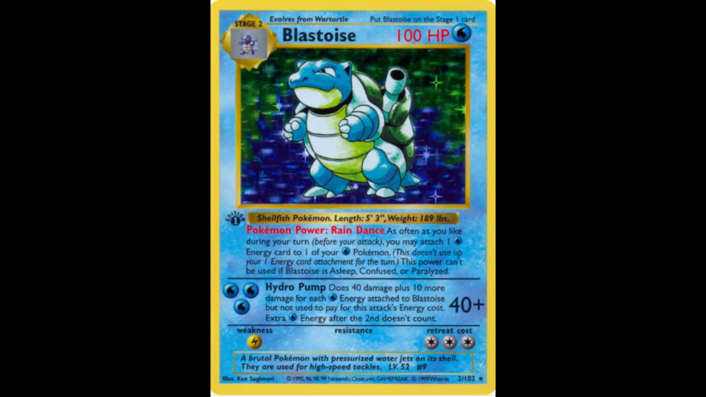 Blastoise 1st Edition Shadowless Base set
