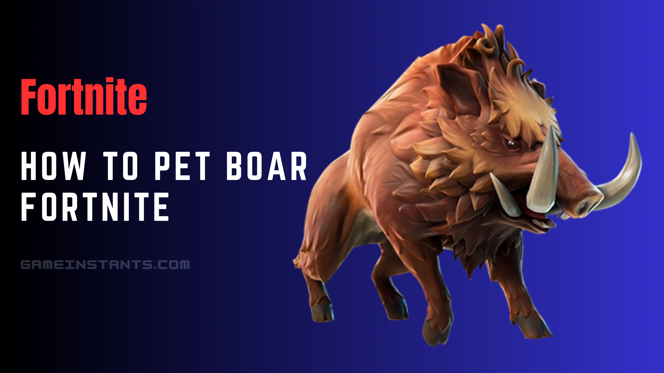 Boar Fortnite How to Pet