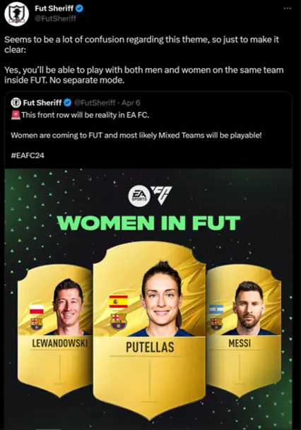 EA Sports FC 24 Ultimate Team Female Players