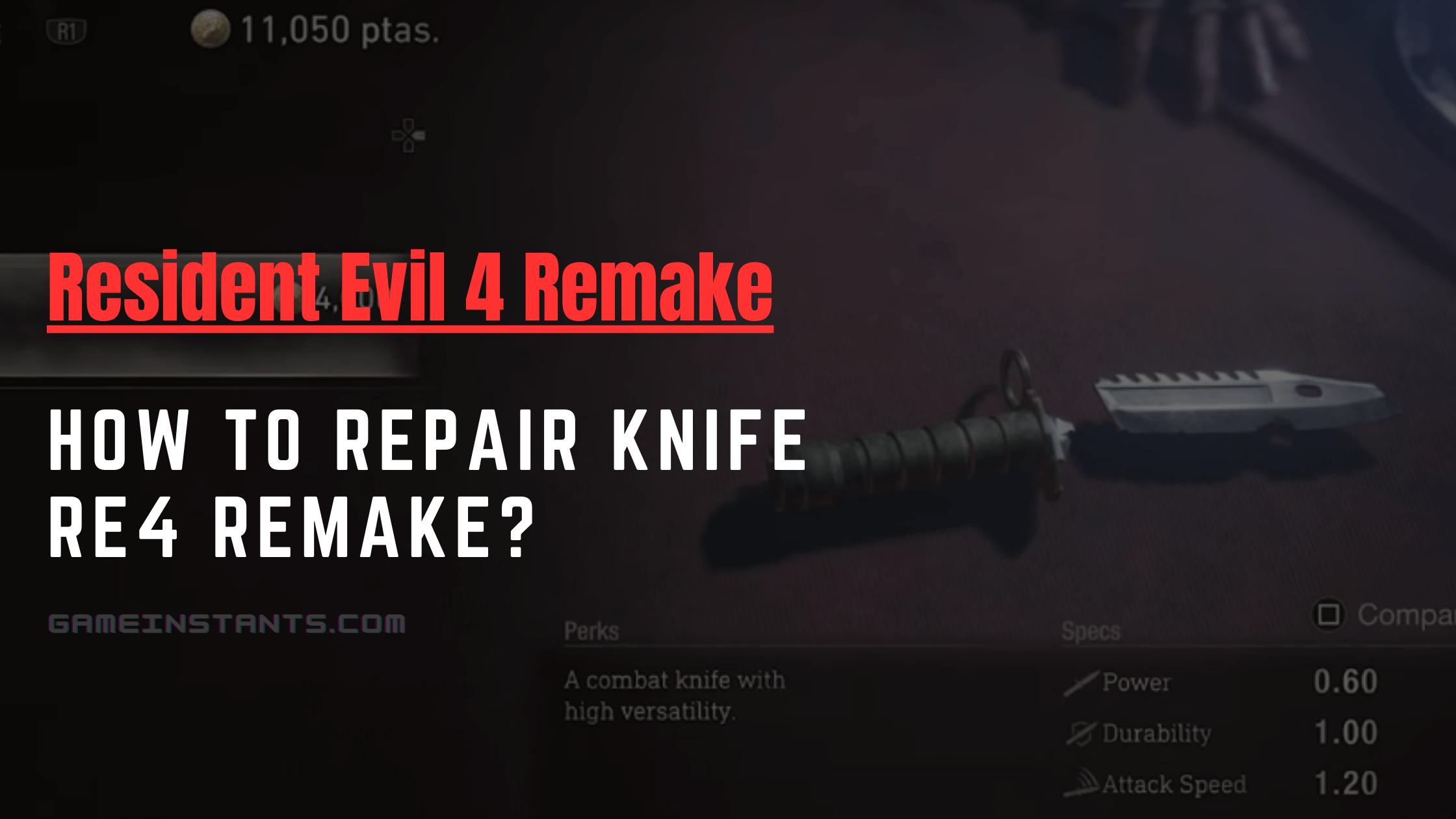 how to repair knife re4 remake