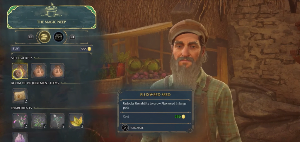 how to grow and harvest flux weed in hogwarts legacy