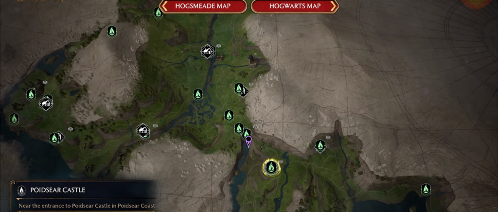 hogwarts legacy cursed tomb treasure map