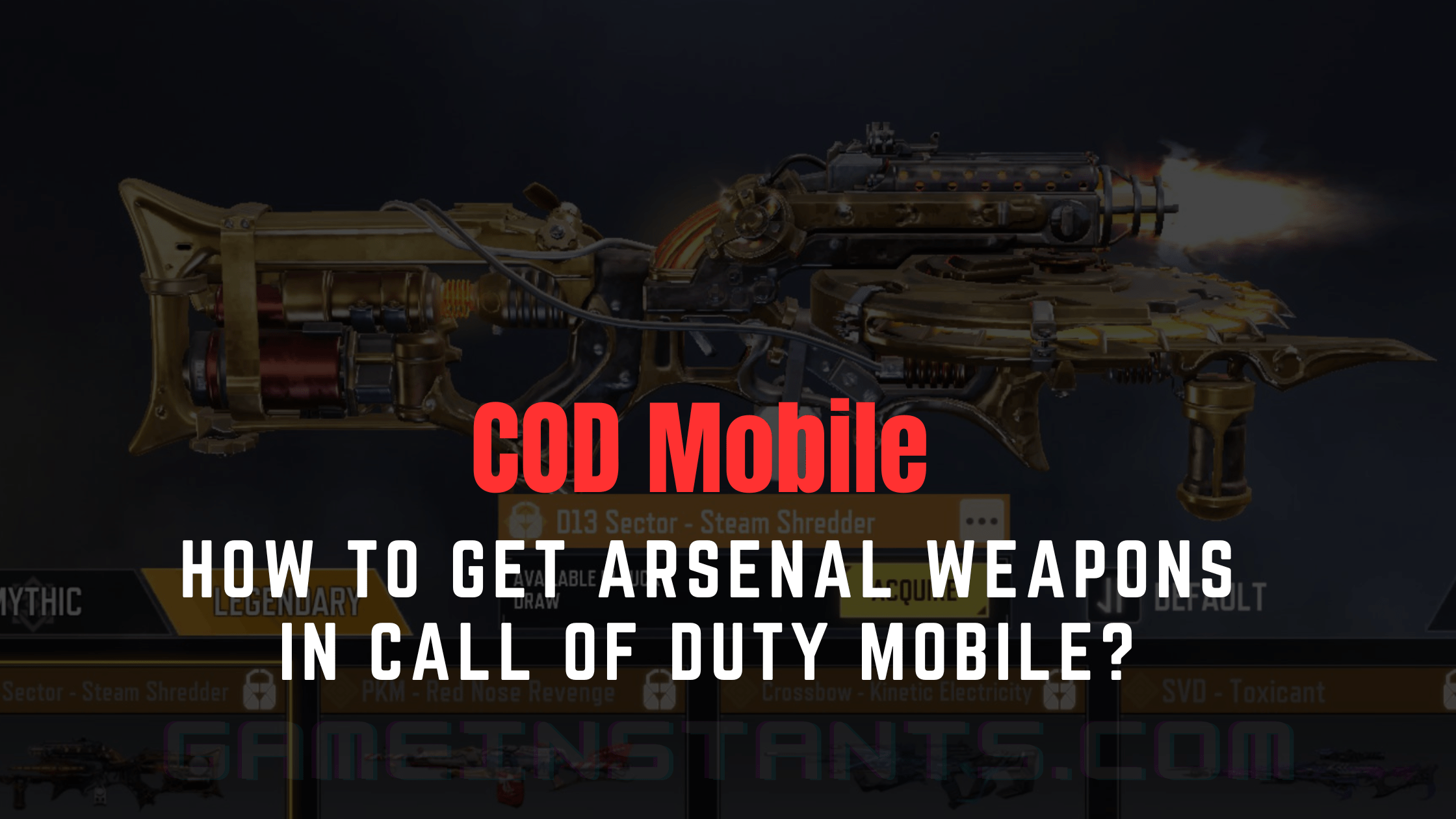 How to get arsenal guns in call of duty mobile