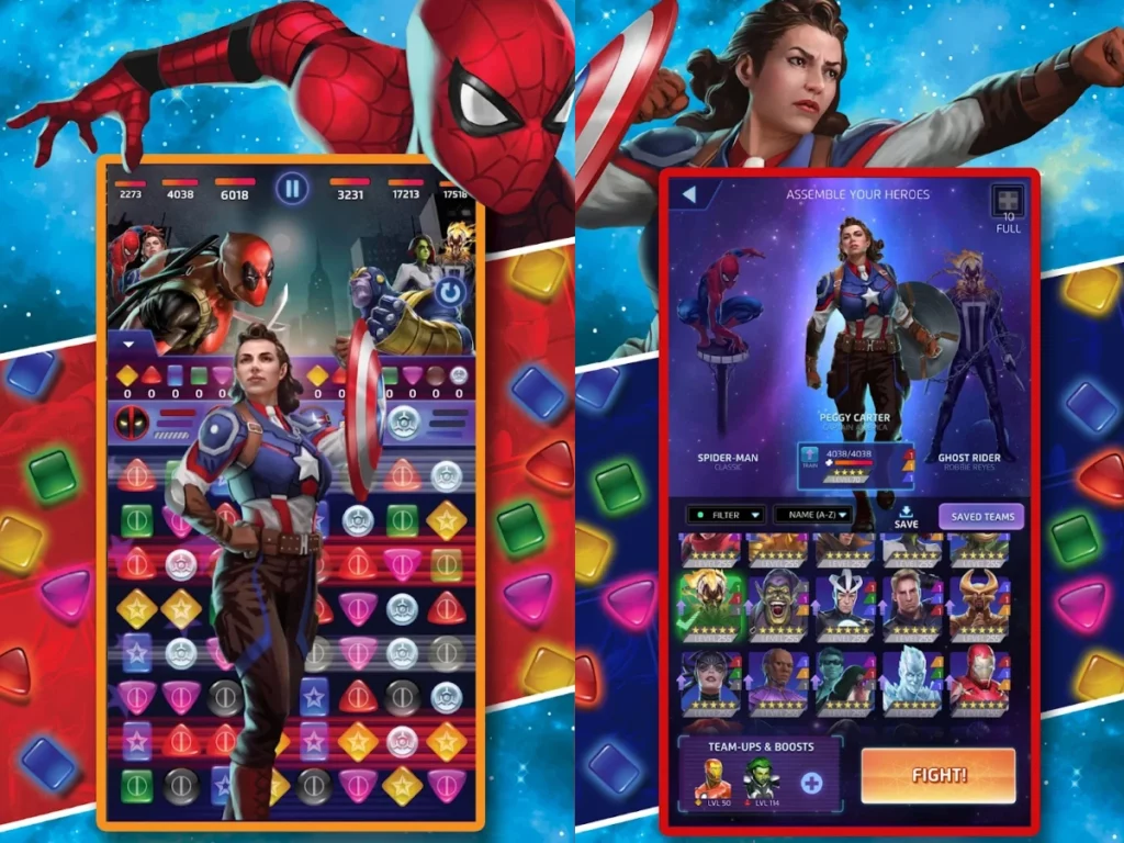 Marvel Puzzle Quest Heroes Characters